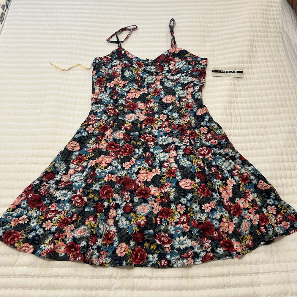 Vintage Joni Blair Women’s Floral Spaghetti Strap Dress NWT